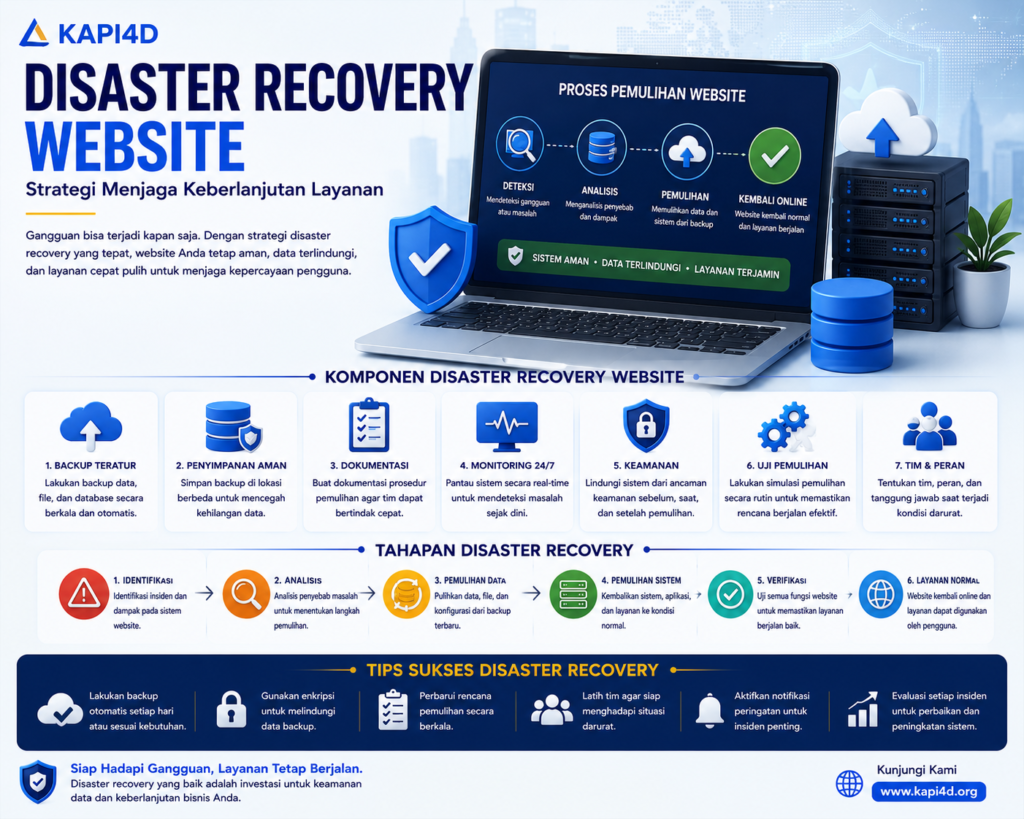 Disaster Recovery Website Kapi4d Strategi Menjaga Layanan