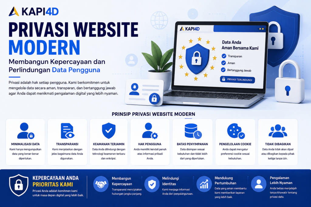 Privasi Website Modern Kapi4d Perlindungan Data Pengguna