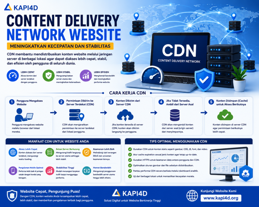 Content Delivery Network Website Kapi4d Meningkatkan Stabilan
